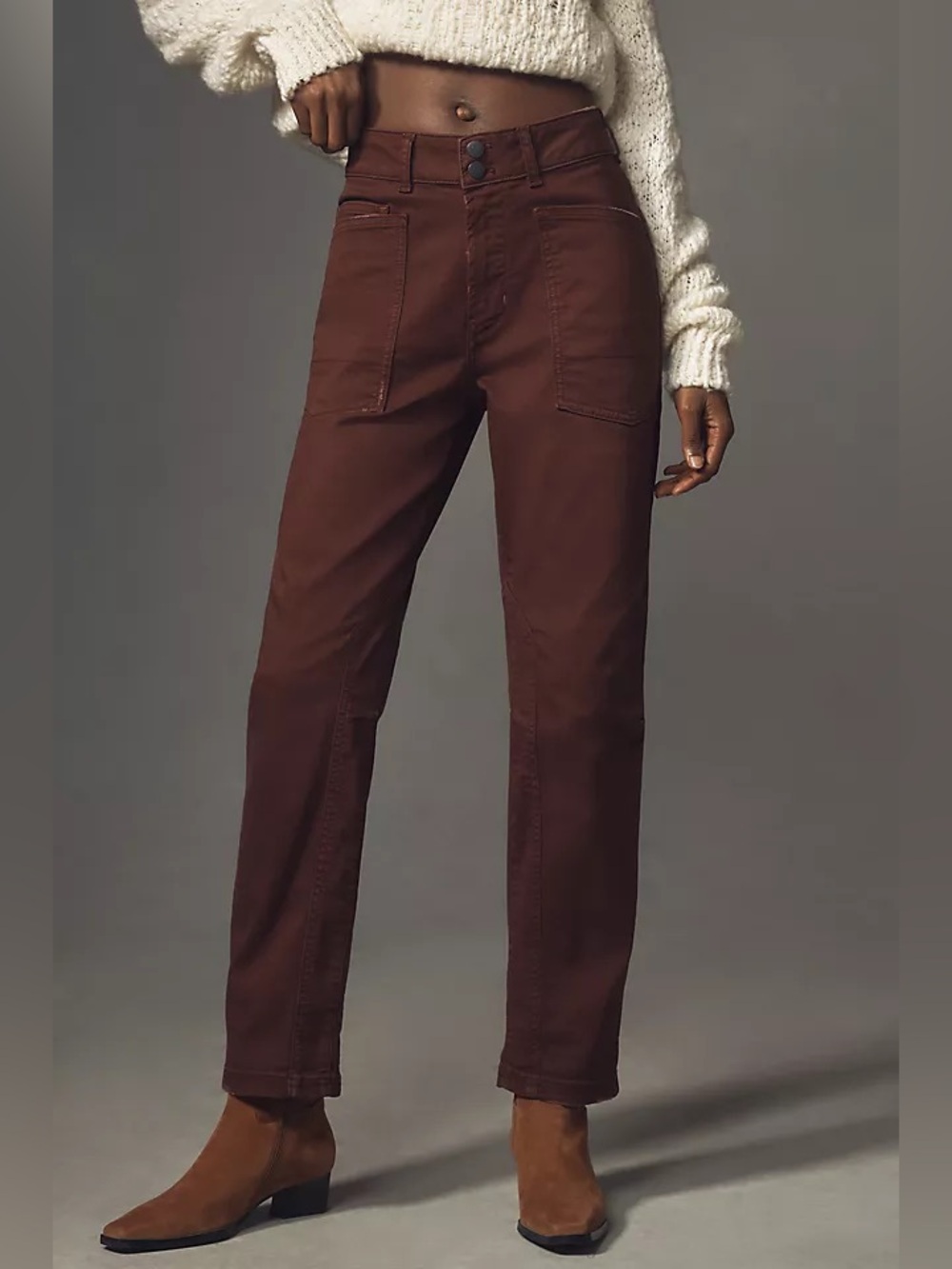 Anthropologie Pilcro The Wanderer Burgundy Utility Pants Size 29